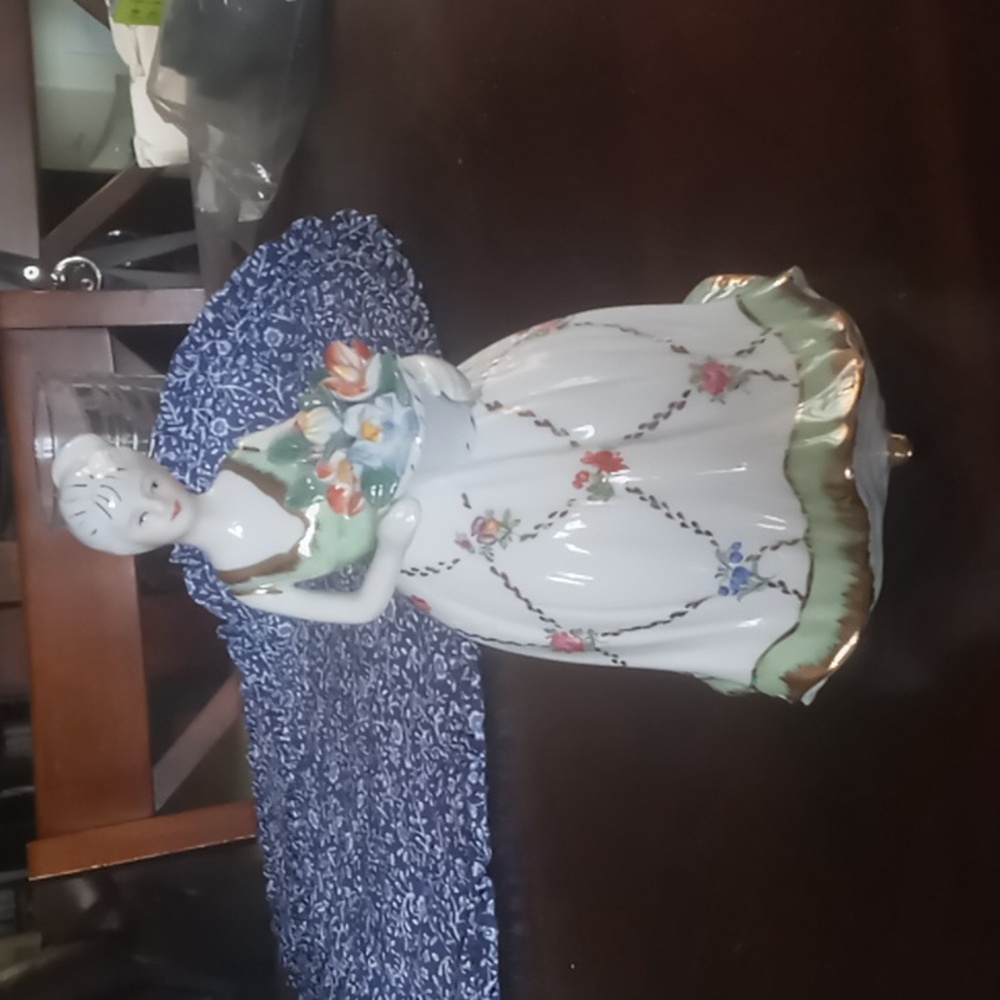 Ceramic Victorian Lady with flowers